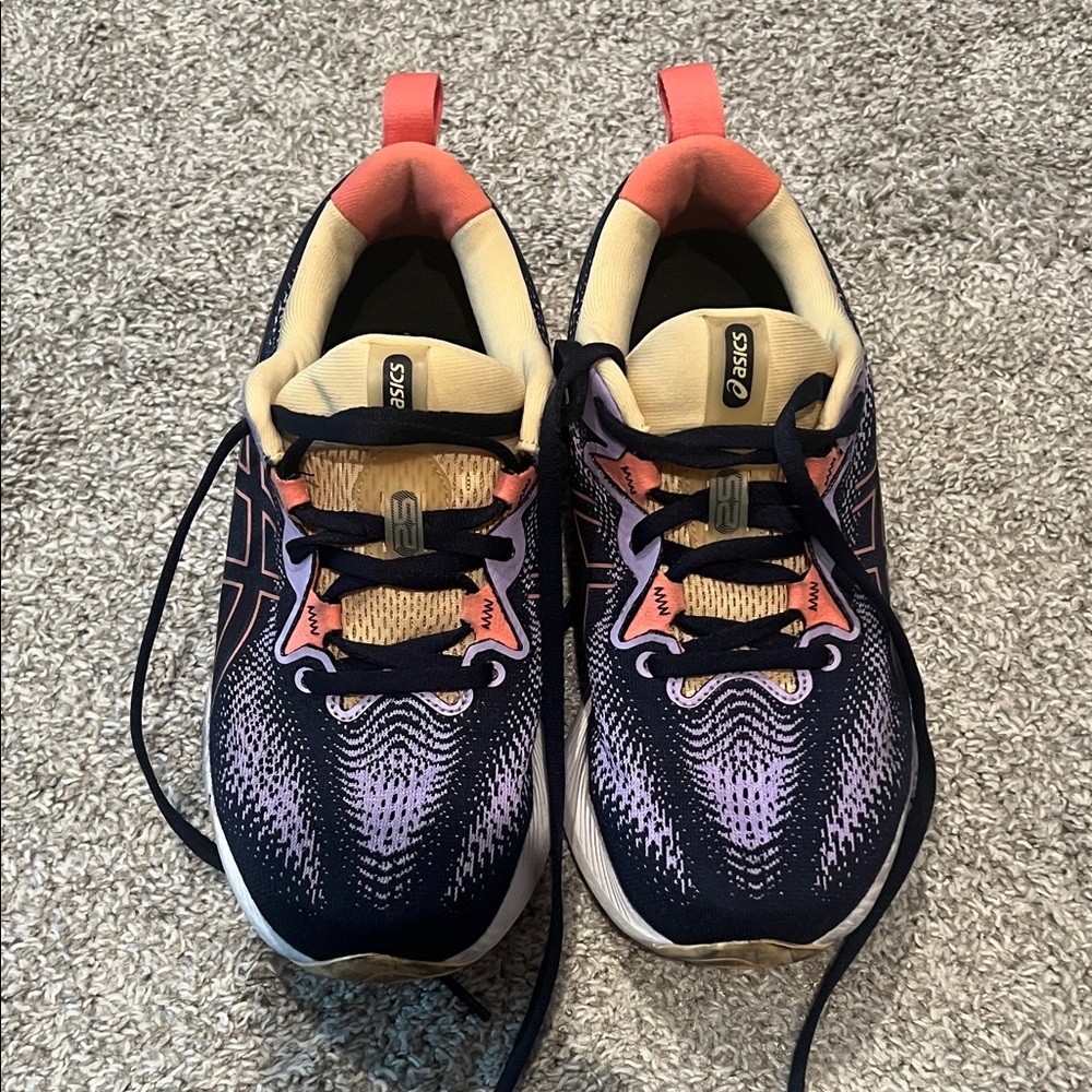 ASICS Gel Cumulus 25 Navy and Pink Sneakers